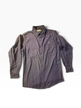 FedEx Stan Herman Mens Charcoal Gray Long Sleeve Button Down Uniform Shirt